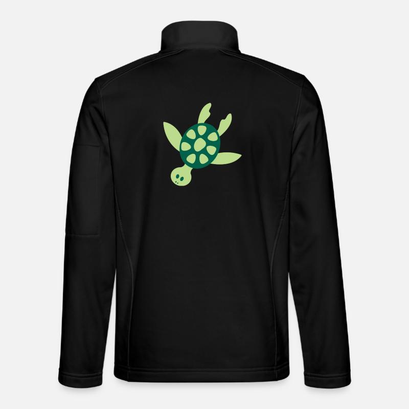 Kunterbunte Meeresschildkröte - Unisex Softshelljacke - Schwarz