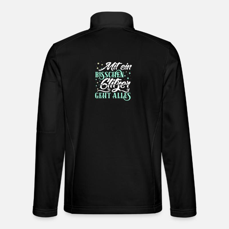 Mit ein bisschen Glitzer geht alles - Unisex Softshelljacke - Schwarz