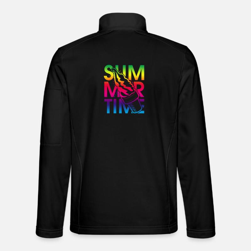 Sommerzeit Eis - Unisex Softshelljacke - Schwarz