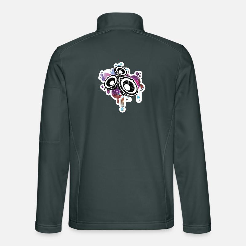 Abstrakte Graffiti-Lautsprecher Illustration Unisex Softshelljacke