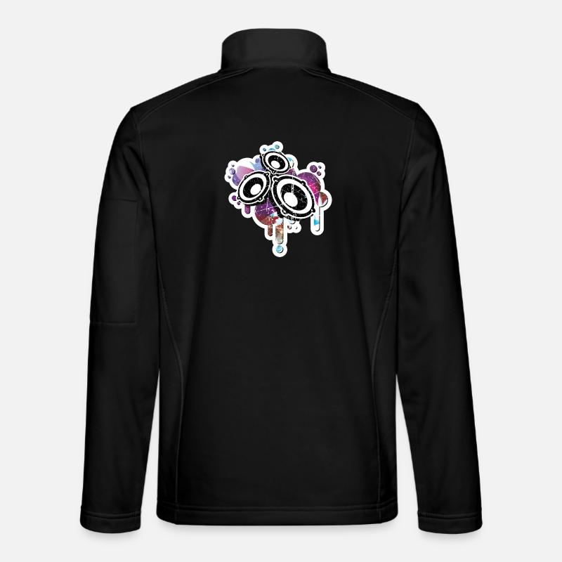 Abstrakte Graffiti-Lautsprecher Illustration Unisex Softshelljacke