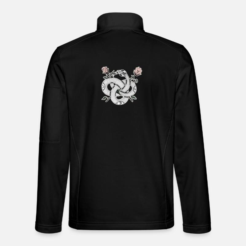 Schlangen-Design mit Rosen - Unisex Softshelljacke - Schwarz