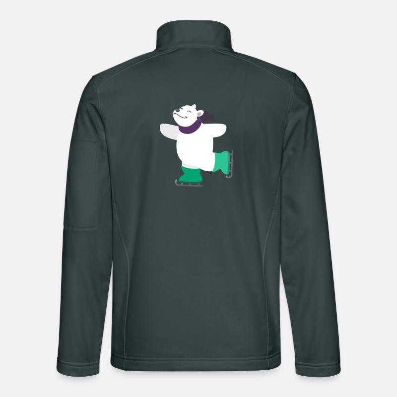 Kindermotiv Tiershirt Geschenkidee Eisbär auf Eis Unisex Softshelljacke