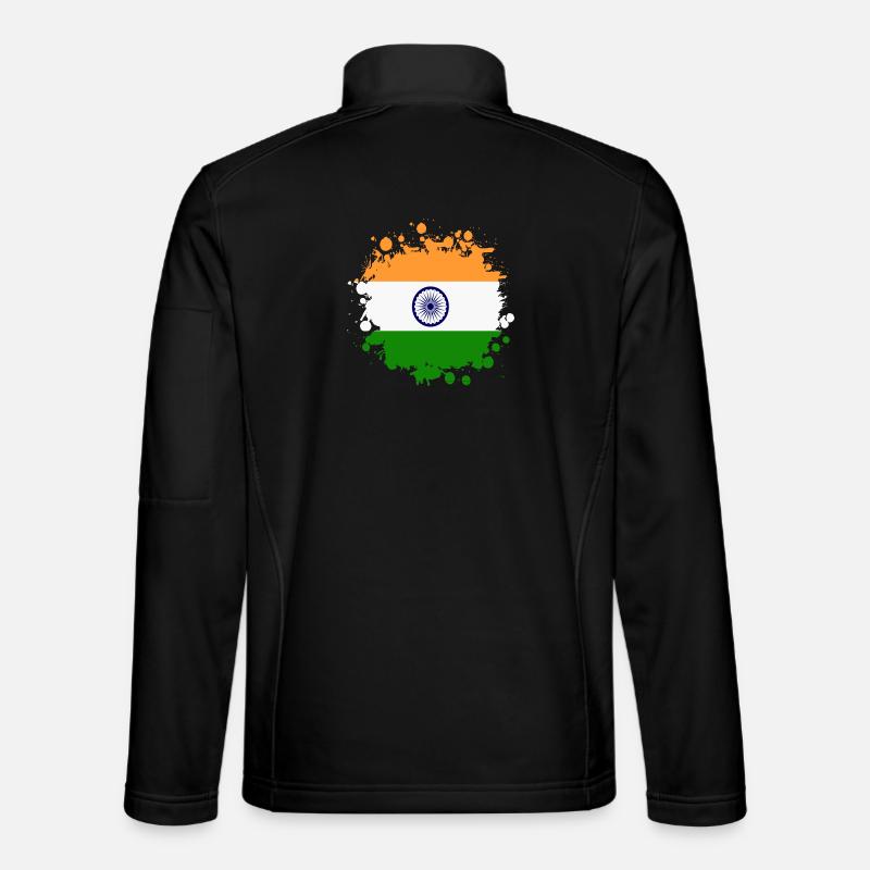India stain blot/flag gift Asia - Unisex Softshell Jacket - black