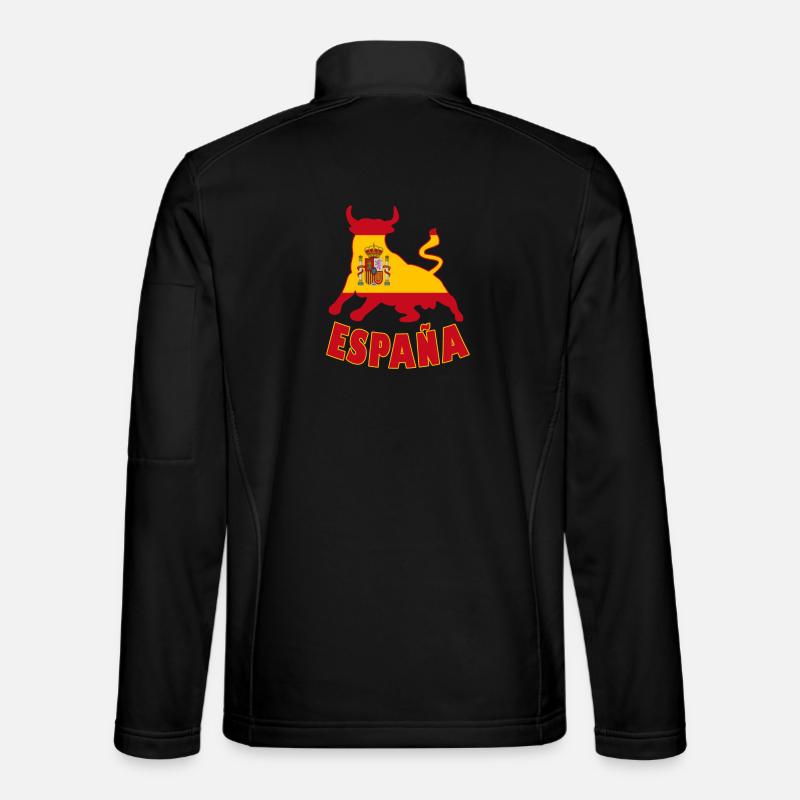 Spain / Espana Bull Flag Gift - Unisex Softshell Jacket - black