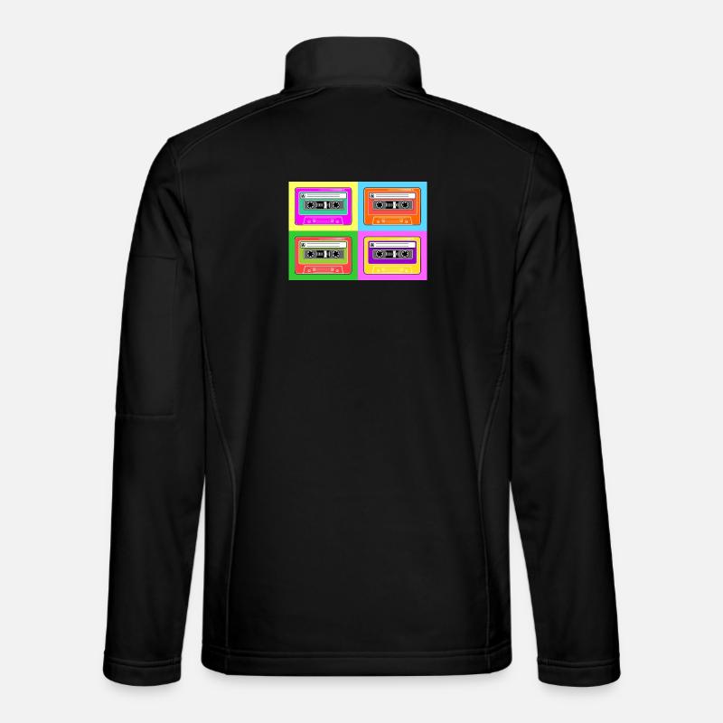 Cassette pop art tape - Unisex Softshell Jacket - black