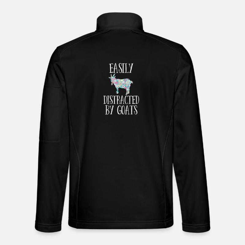 Leicht von Ziegen abgelenkt - Unisex Softshelljacke - Schwarz