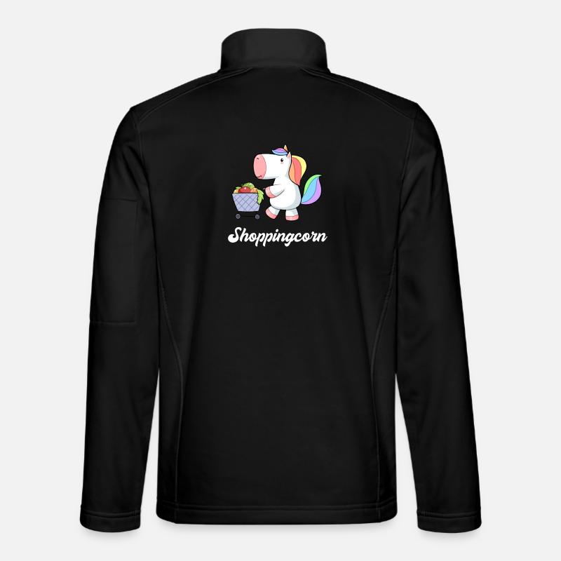 Einhorn Unicorn Einkaufen Einkaufswagen Comic süß Unisex Softshelljacke