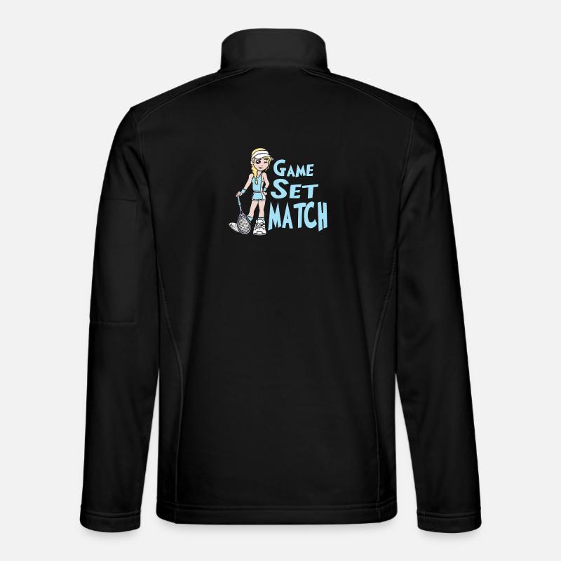 Tennis - Unisex Softshelljacke - Schwarz