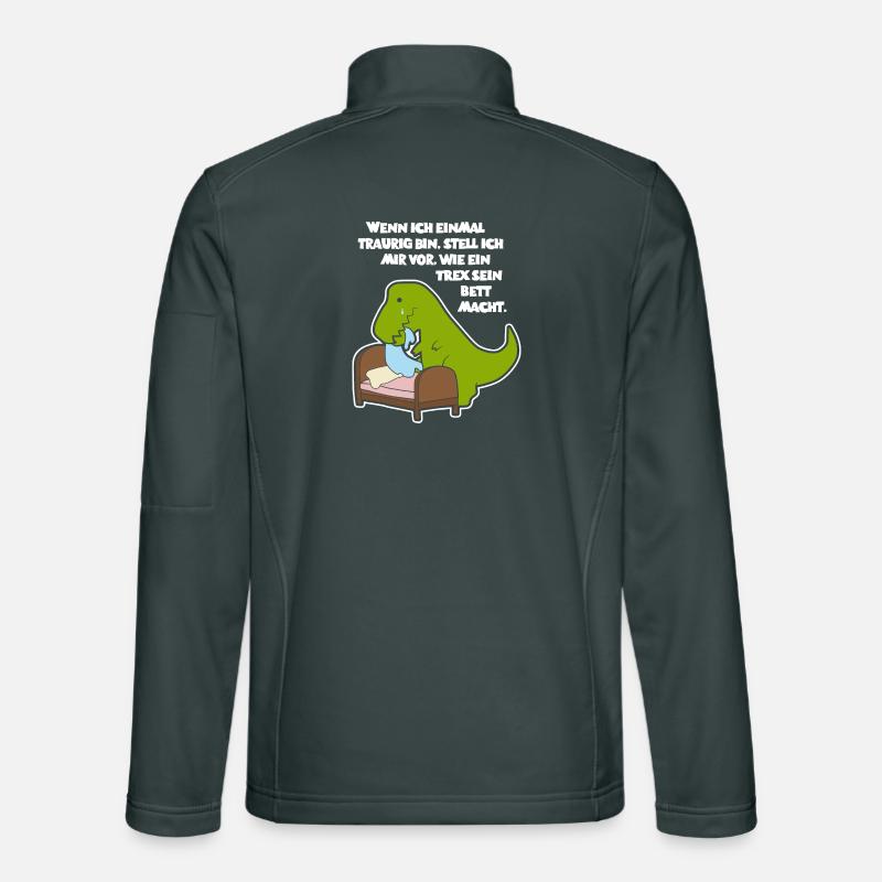 T-Rex at bed - Design Unisex Softshell Jacket