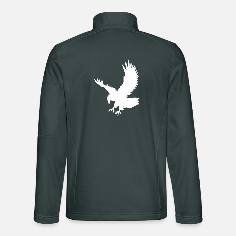 An eagle chasing its prey Unisex Softshell Jacket
