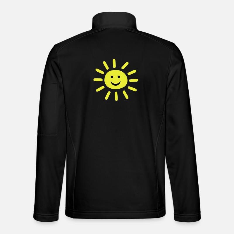 Smiley Summer Sun - Unisex Softshelljacke - Schwarz