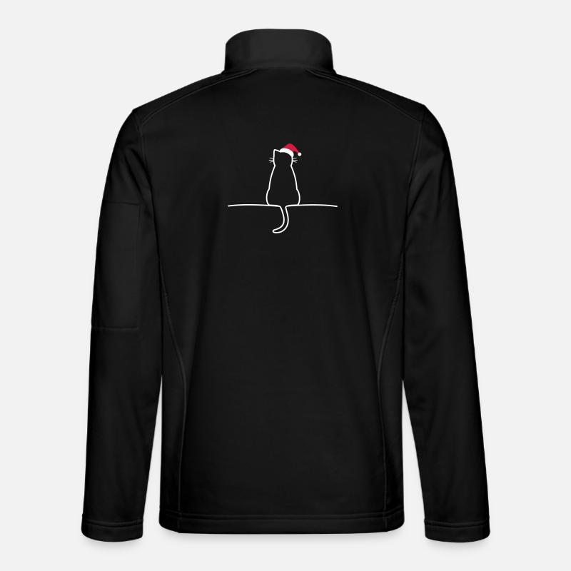 Chat noël cadeau noël chat - Veste en tissu softshell Unisexe - noir