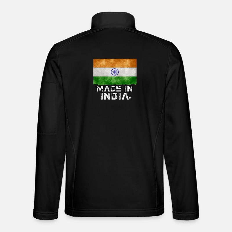 Made in India Flag Stencil Tee Unisex Softshell Jacket