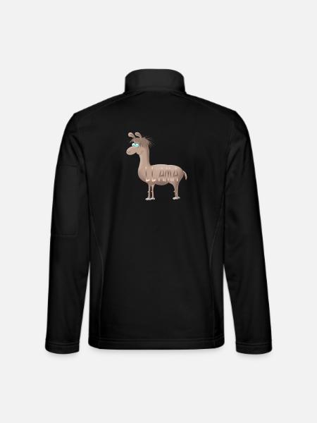 Llama - Unisex Softshell Jacket - black