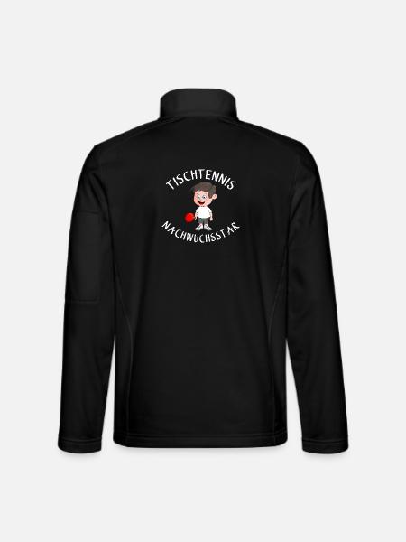 Tischtennisspieler Nachwuchs - Unisex Softshelljacke - Schwarz - Hinten
