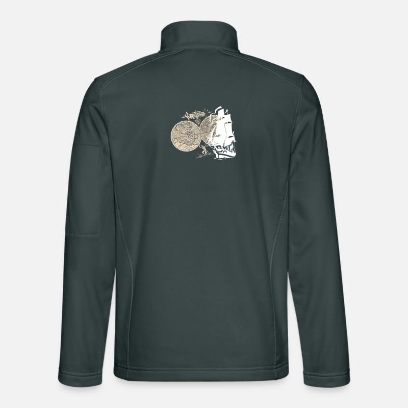 Ship + Map Unisex Softshell Jacket