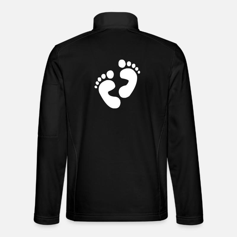Footprint footprints feet - Unisex Softshell Jacket - black