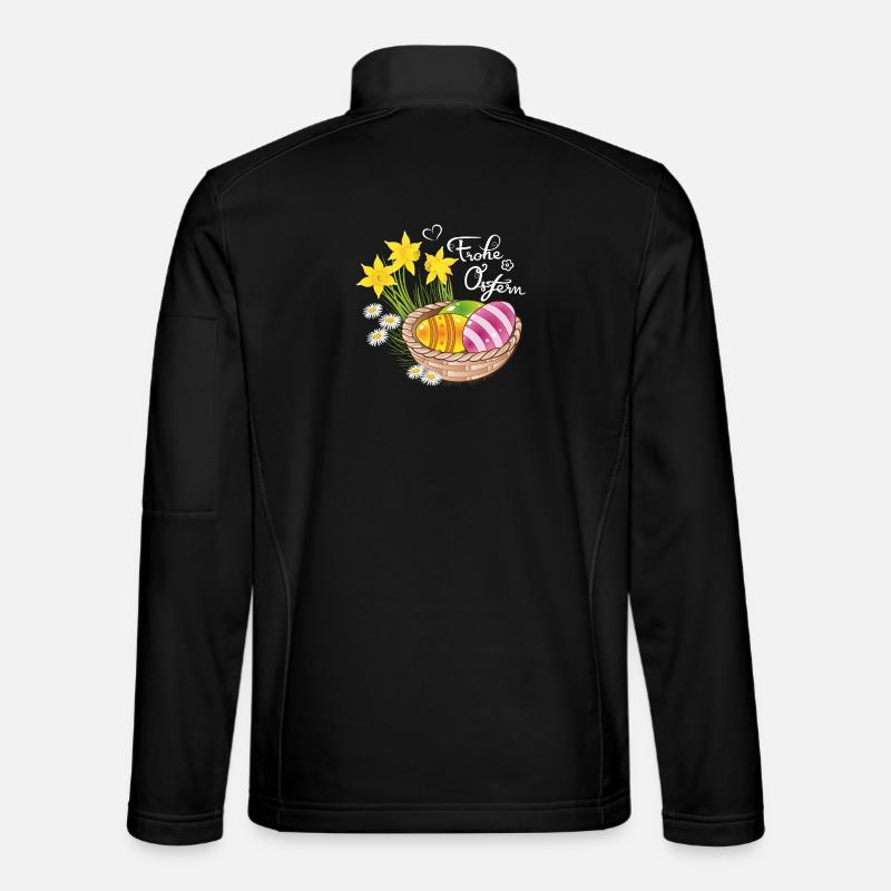 Happy Easter Easter basket Easter eggs Easter flowers eggs Unisex Softshell Jacket