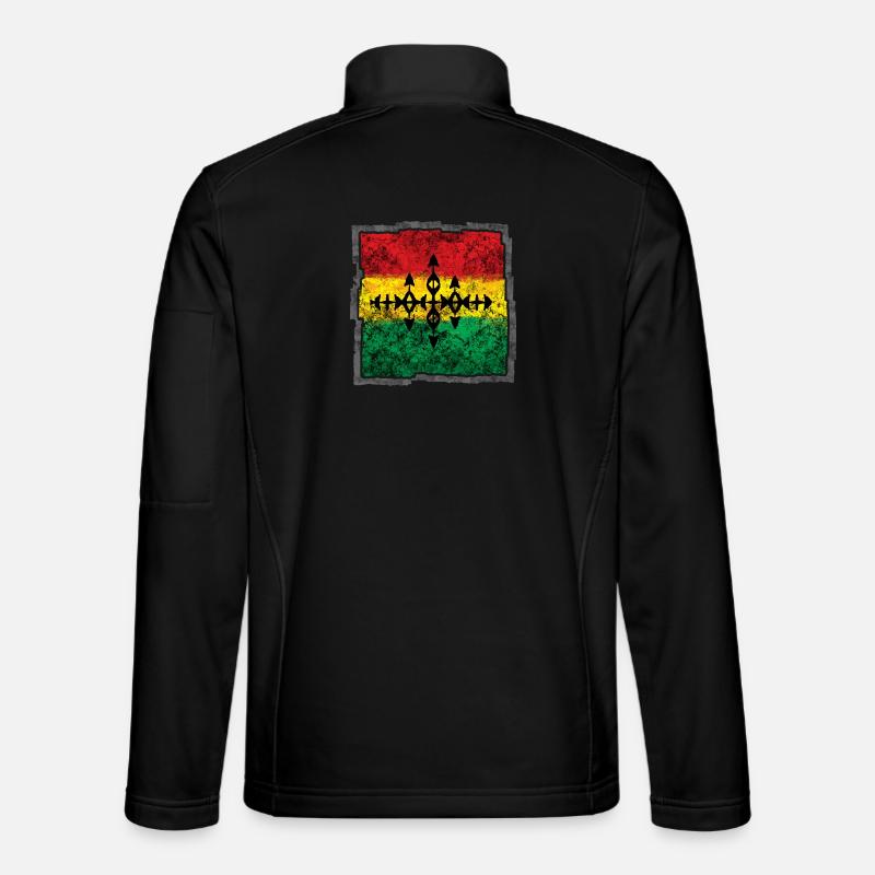 Abstraktes Reggae Färbe-Cross - Unisex Softshelljacke - Schwarz