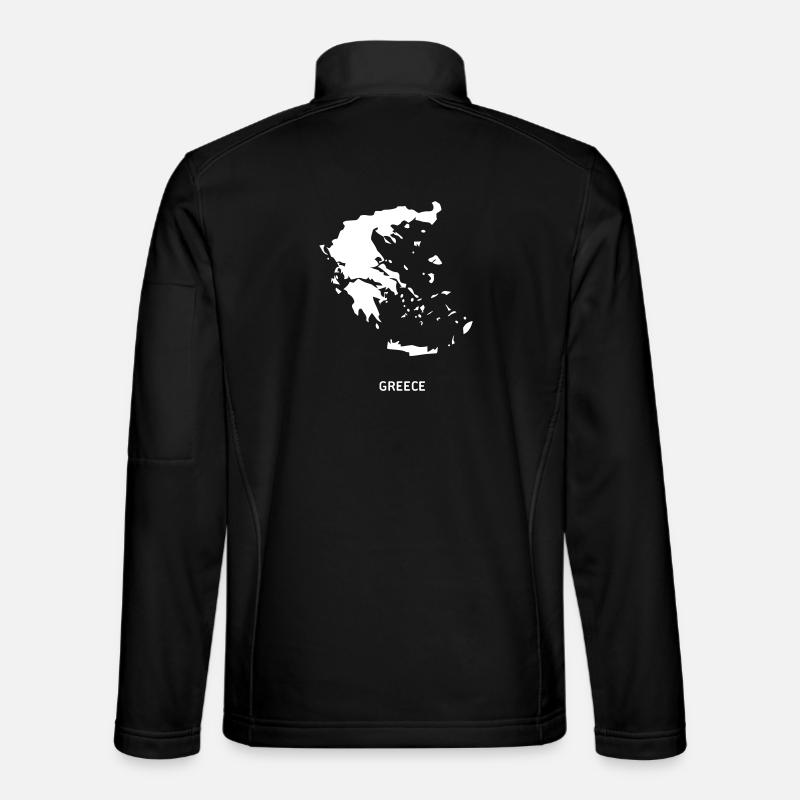 A map of Greece - Unisex Softshell Jacket - black