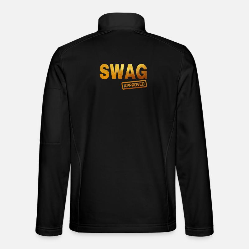 Bold Retro Typography Design - Unisex Softshell Jacket - black