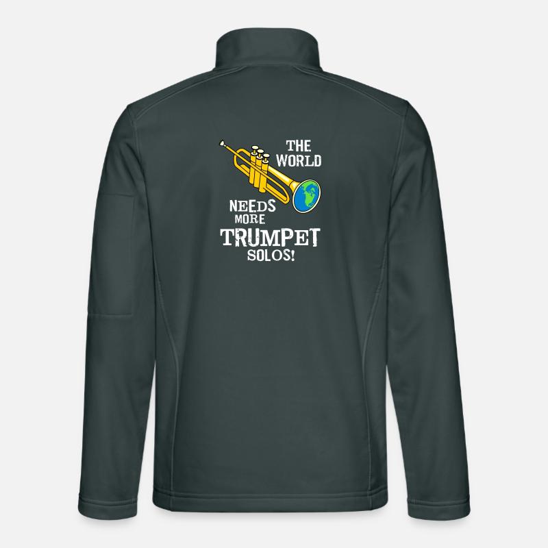 Trompete Solos Weißer Text Unisex Softshelljacke