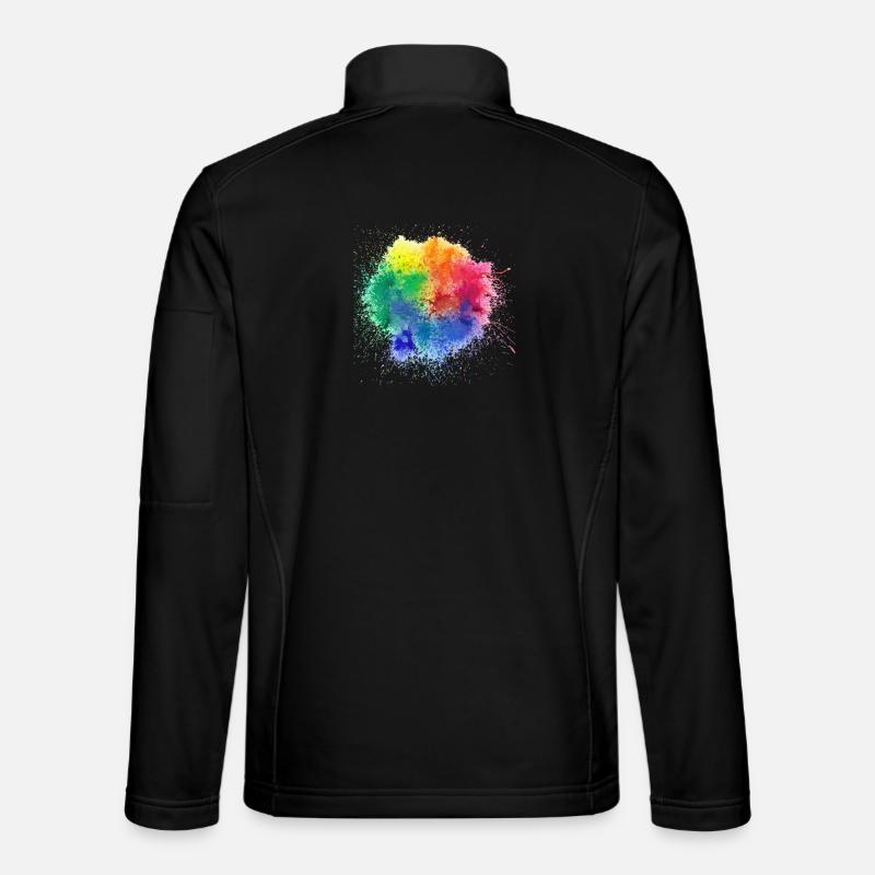 Pop de couleur Design - Veste en tissu softshell Unisexe - noir