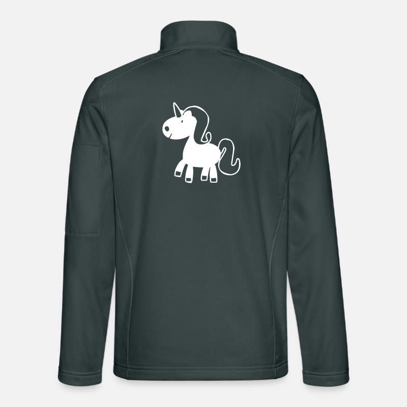Cheval de licorne pour enfants Veste en tissu softshell Unisexe
