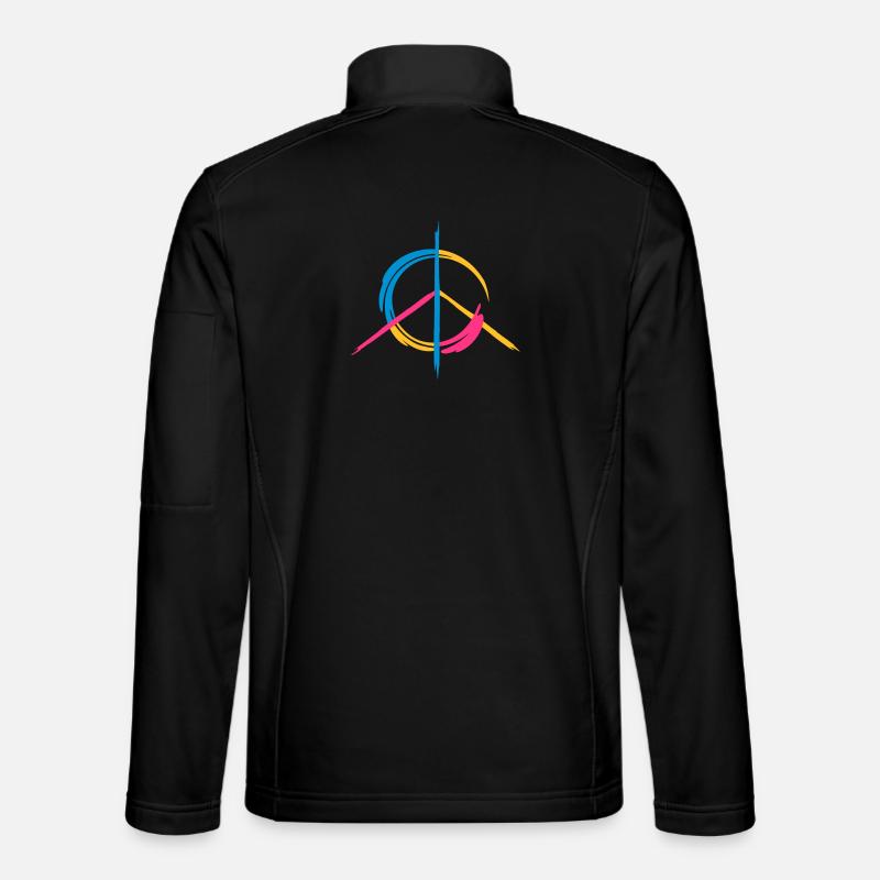 Friedenssymbol - Unisex Softshelljacke - Schwarz