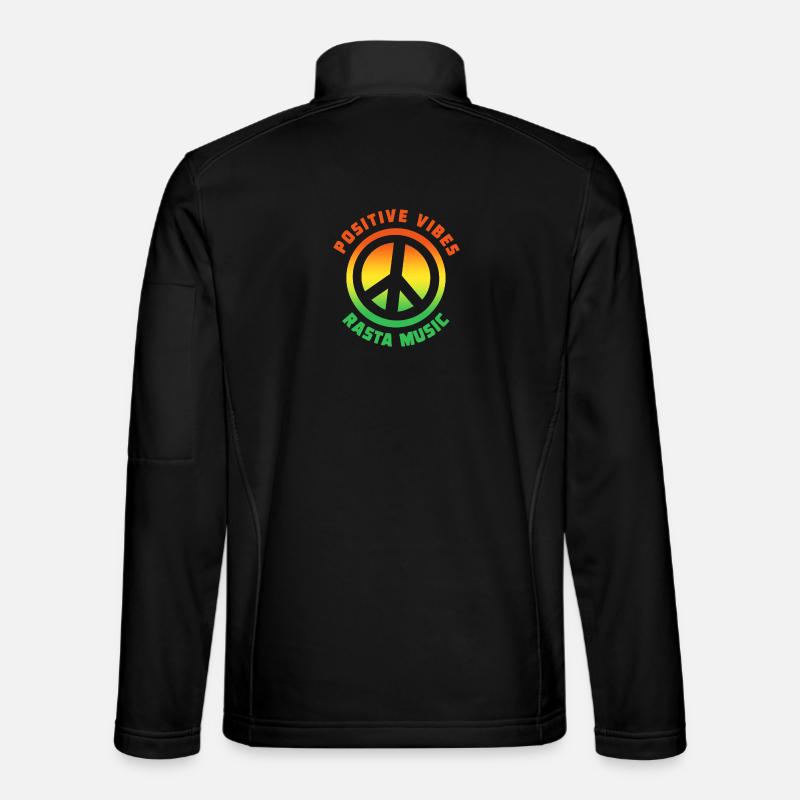 Positive Vibes Rastamusic Peace - Unisex Softshell Jacket - black