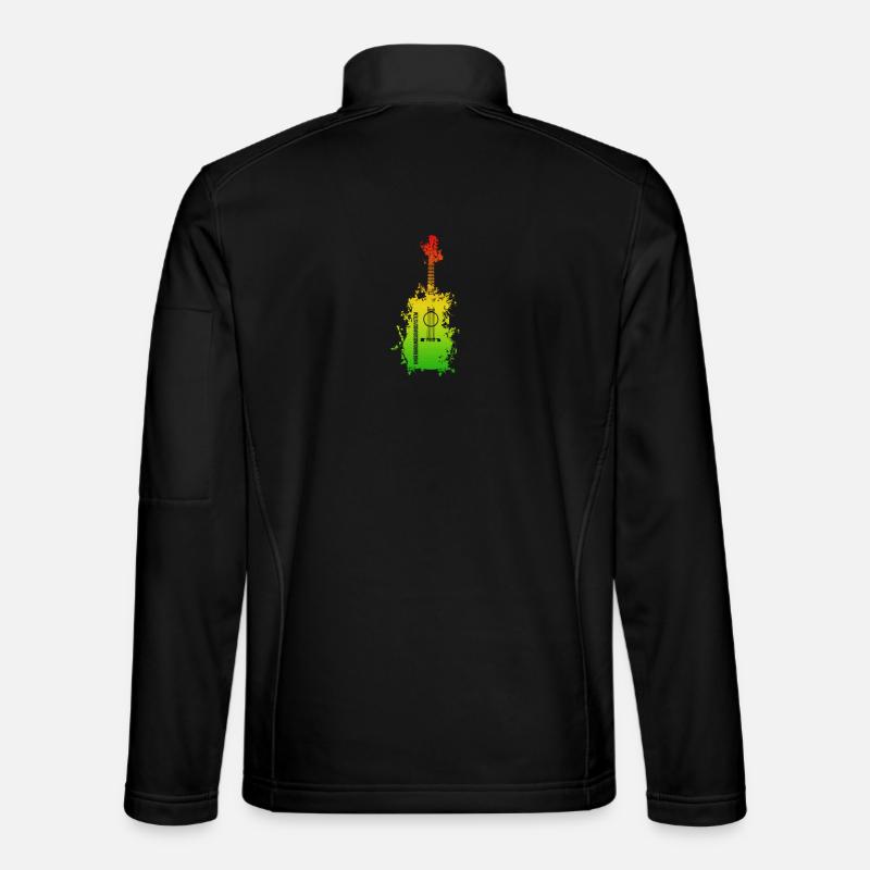 Rainbow Splatter Guitar Unisex Softshell Jacket