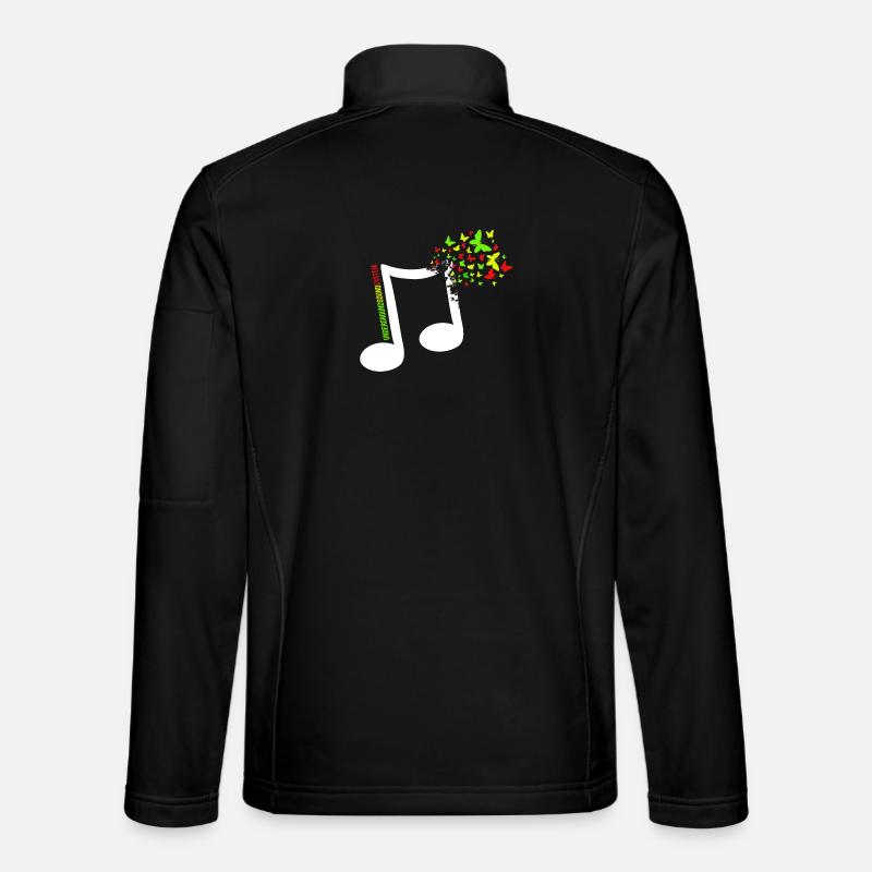 Note couleur papillon - Veste en tissu softshell Unisexe - noir