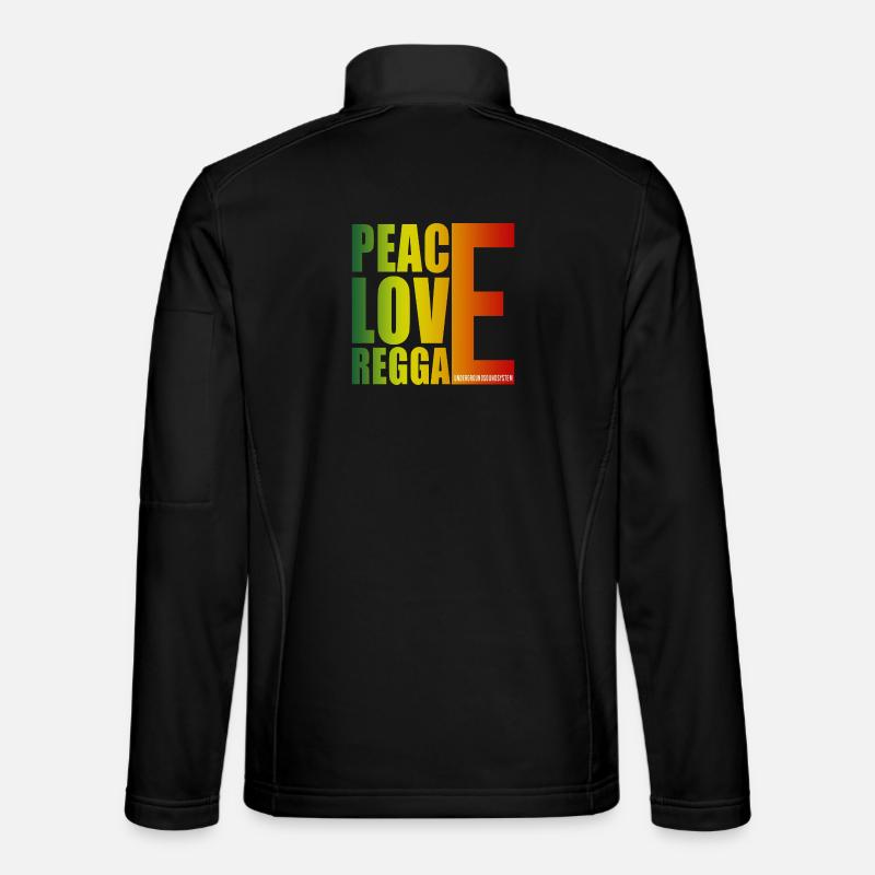 Paix Amour Reggae Gradient Veste en tissu softshell Unisexe
