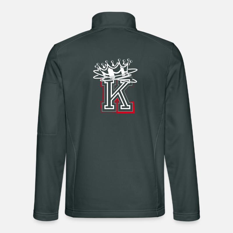 Lettre K avec couronne Veste en tissu softshell Unisexe