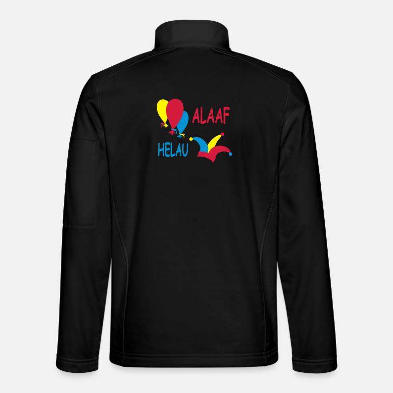 Farbenfrohe Karneval und Clown-Illustration - Unisex Softshelljacke - Schwarz