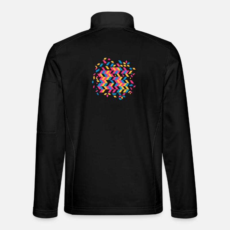 A herringbone pattern - Unisex Softshell Jacket - black