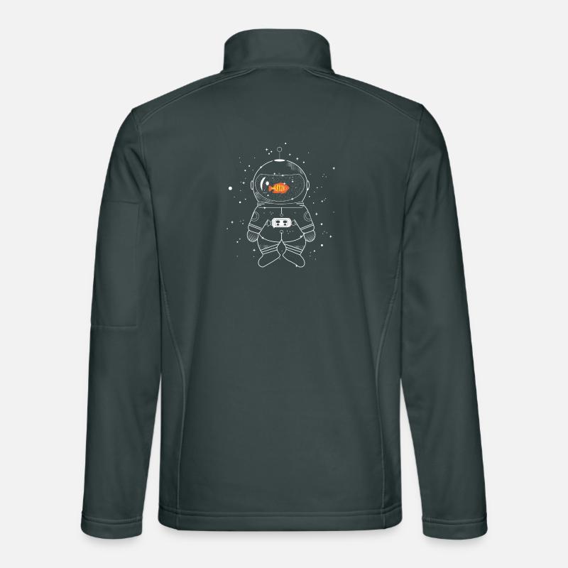 Astronaut with goldfish Unisex Softshell Jacket
