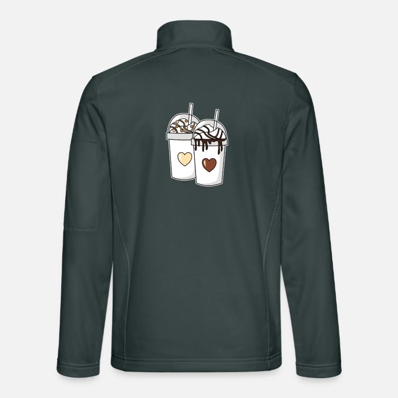 Couple de milkshake chocolat vanille Veste en tissu softshell Unisexe