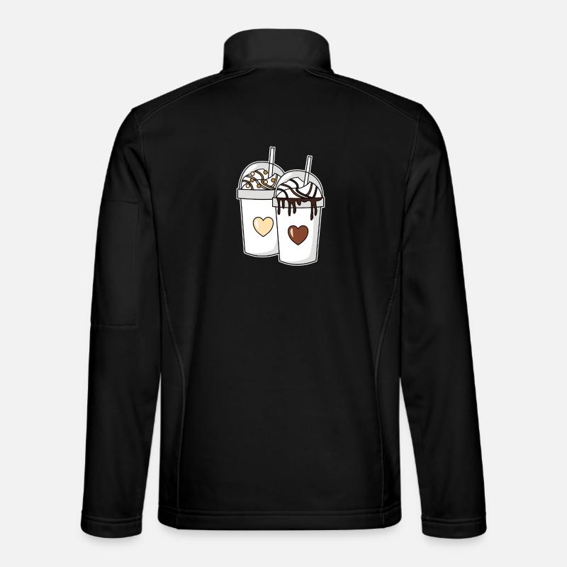 Couple de milkshake chocolat vanille Veste en tissu softshell Unisexe