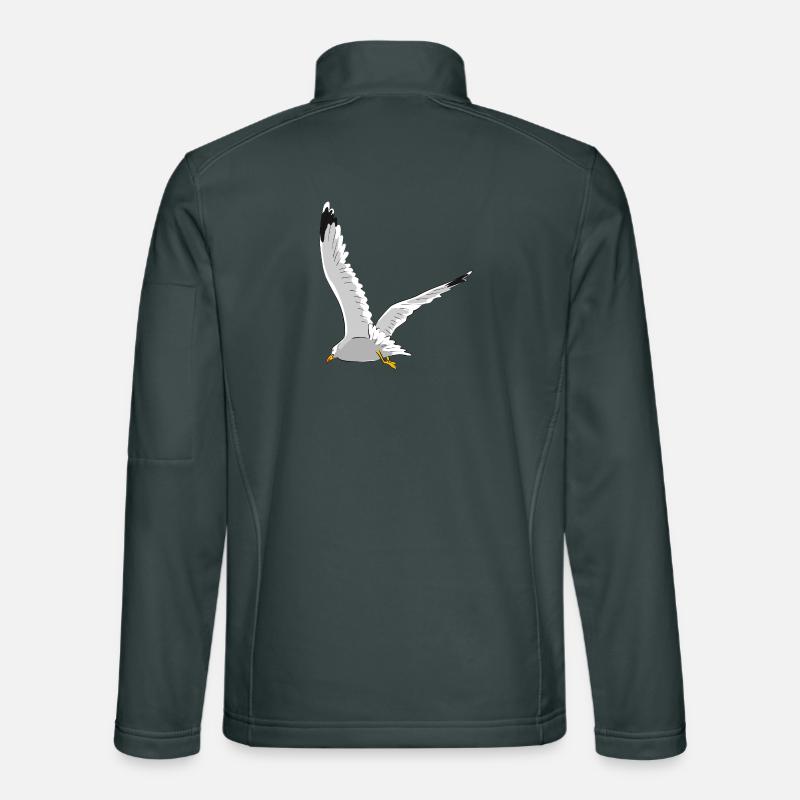 Möwe im Flug Unisex Softshelljacke