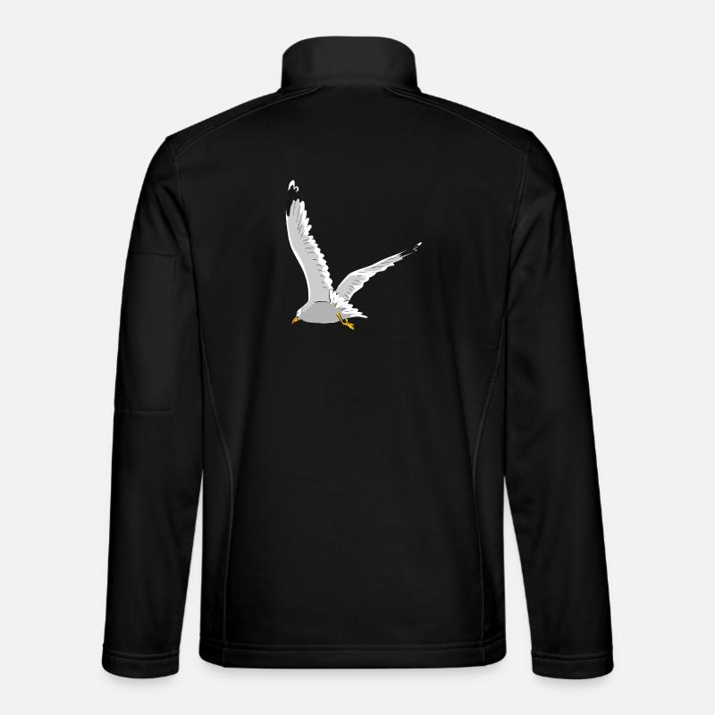 Möwe im Flug Unisex Softshelljacke