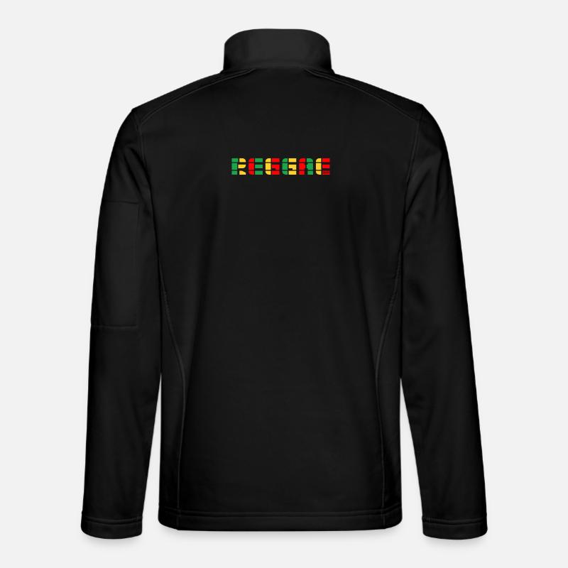 Reggae Farbblock Logo - Unisex Softshelljacke - Schwarz
