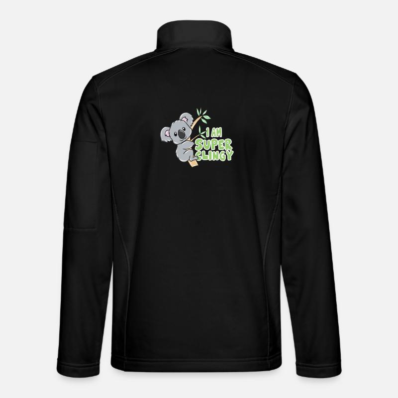 Koala bear - Unisex Softshell Jacket - black