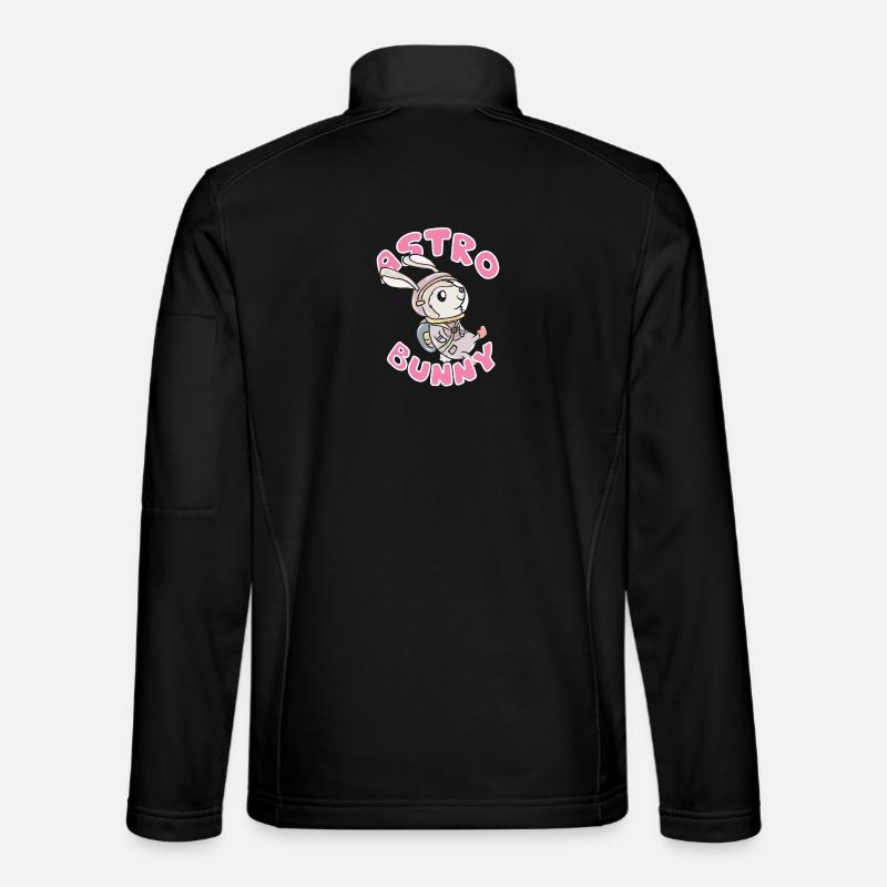 Astronaut bunny - Unisex Softshell Jacket - black
