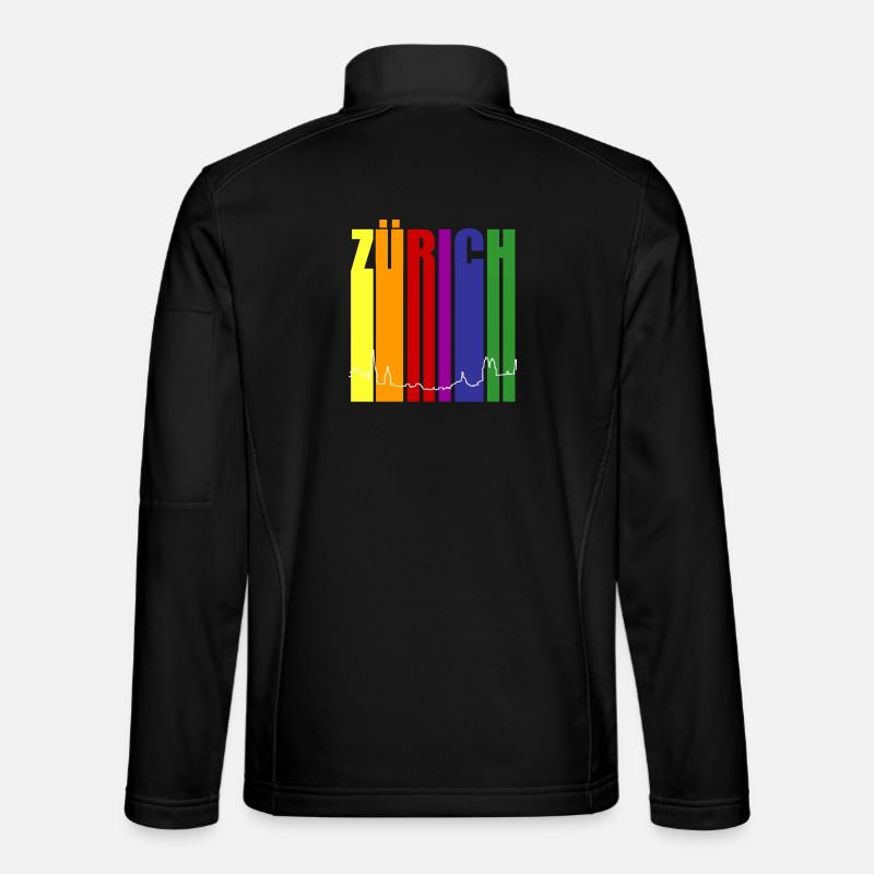 Zürich Pride Regenbogen - Unisex Softshelljacke - Schwarz