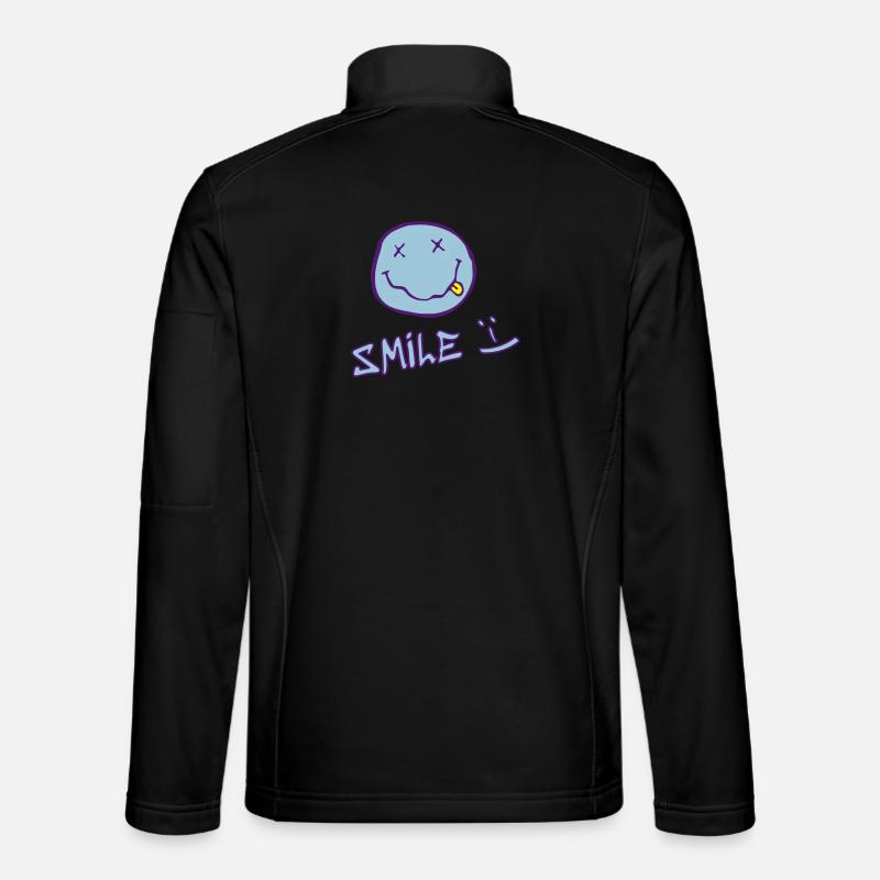 Smiling face - Unisex Softshell Jacket - black