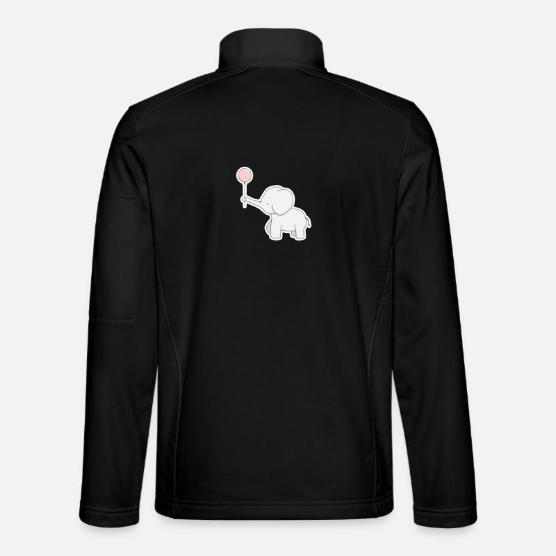 Elefant - Unisex Softshelljacke - Schwarz