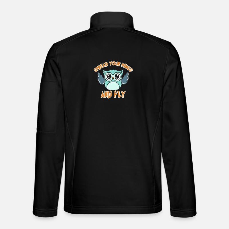 owl - Unisex Softshell Jacket - black