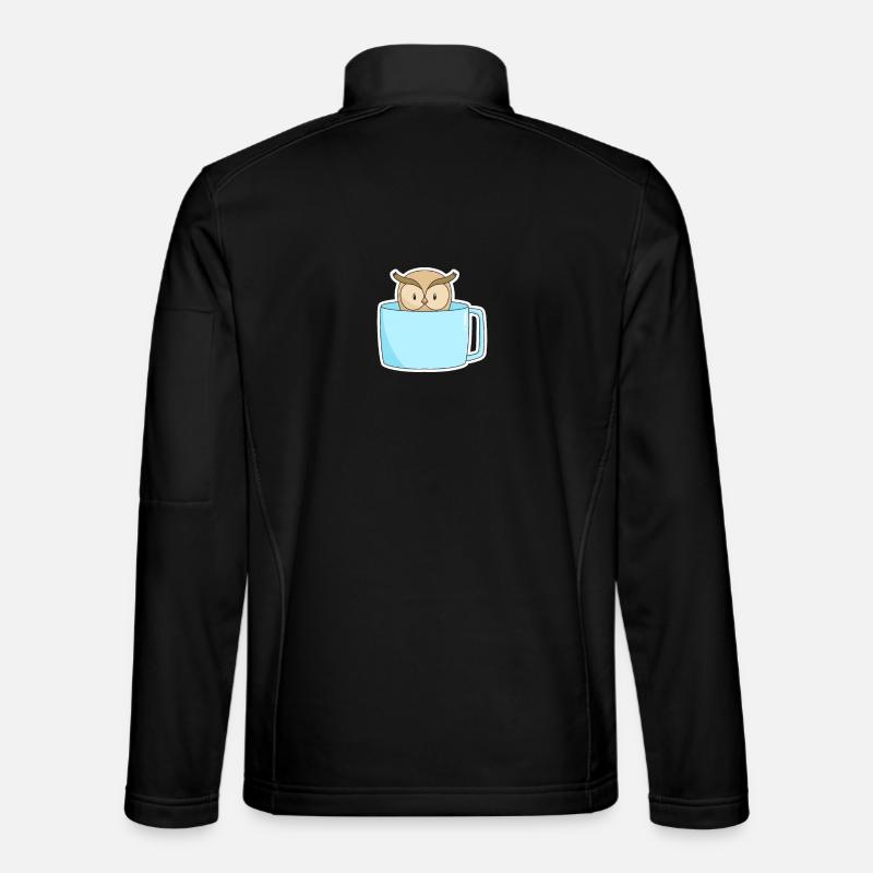 Vogel Kaffee - Unisex Softshelljacke - Schwarz